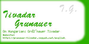 tivadar grunauer business card